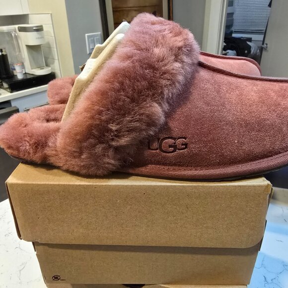 New Women's 100% UGG Brand Brown Scuffette II Slippers Shoes 1106872-RDJ Size 7 - Picture 5 of 9